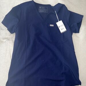 Navy blue Figs Catarina scrub top